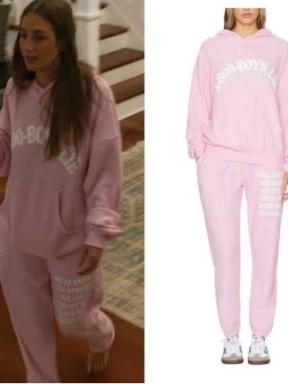 Boys Lie Pink Logo Sweatpants